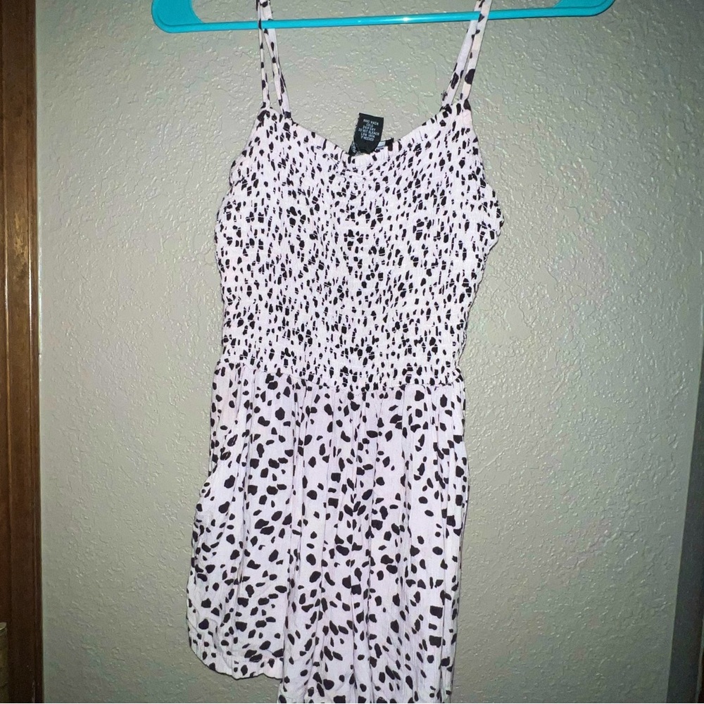 Angie polka dot print romper